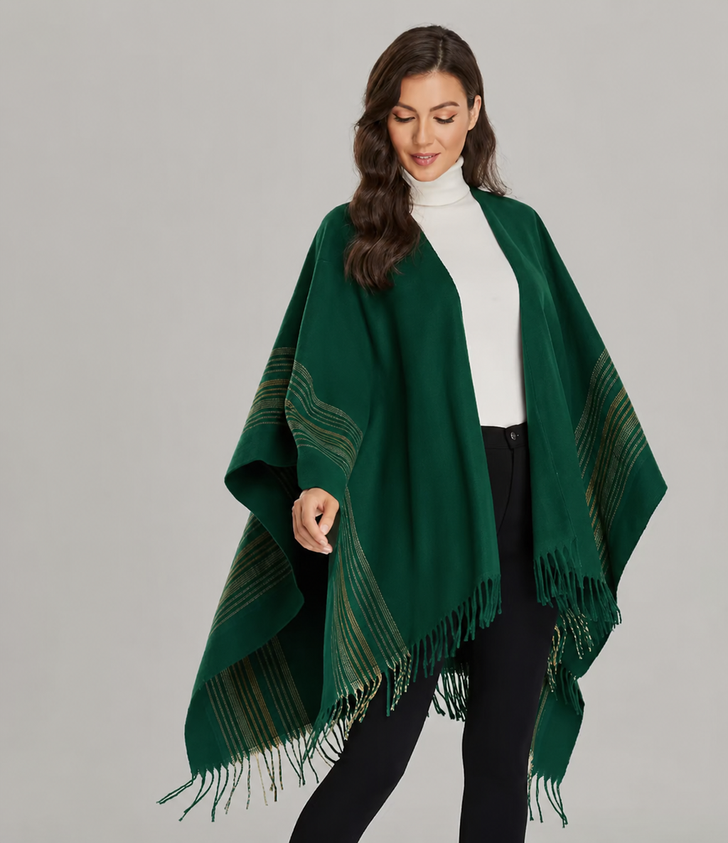 Solid-color tasseled scarf by ChewMaya
