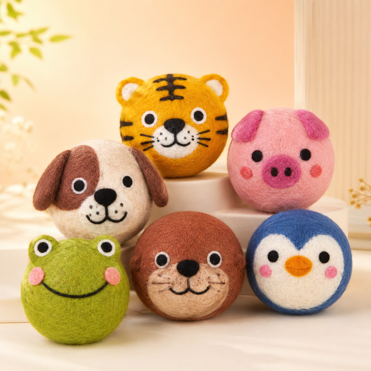 Handmade 6 Pack Organic Wool Dryer Balls