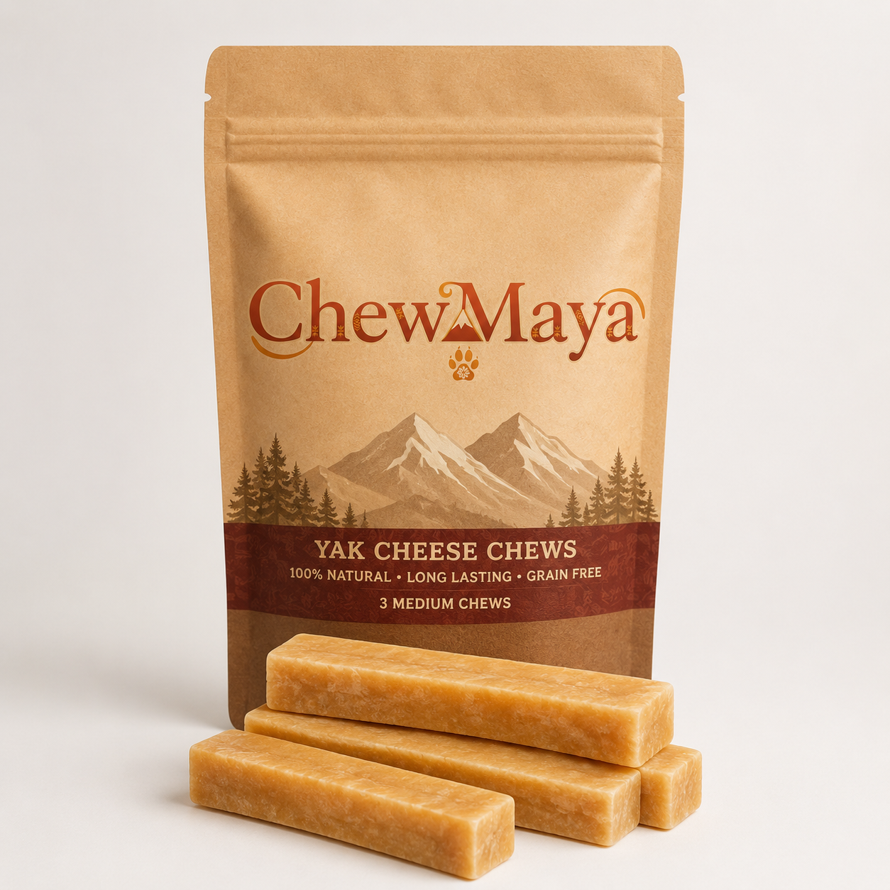 Medium Yak Cheese Churpi Chew Rustic Wrap — Coming Soon