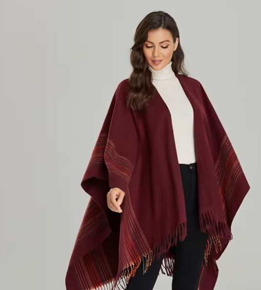 Solid-color tasseled scarf by ChewMaya