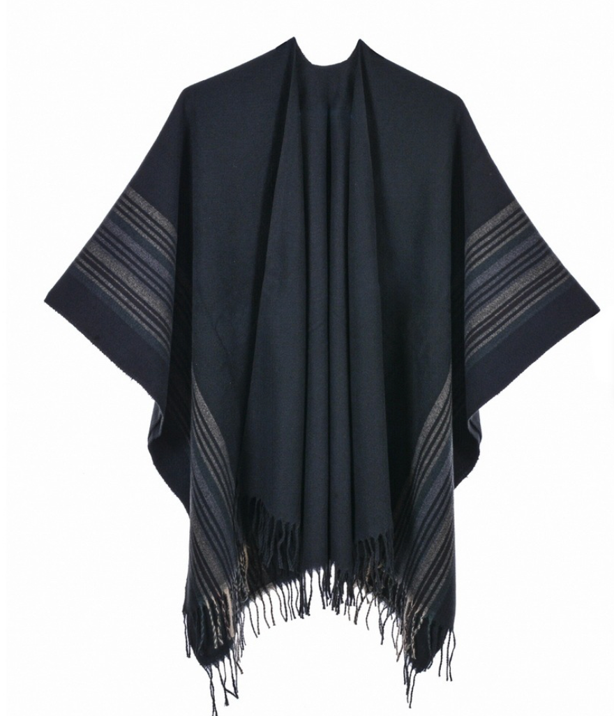 Solid-color tasseled scarf by ChewMaya