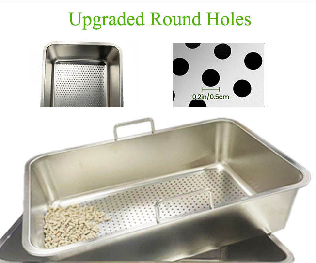 Alibaba supplier photo — Stainless-Steel Pine-Pellet Sifting Litter Box