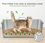 Alibaba supplier photo — Stainless-Steel Pine-Pellet Sifting Litter Box