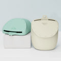 Mint and cream treat pouches with wide top openings