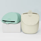 Mint and cream treat pouches with wide top openings