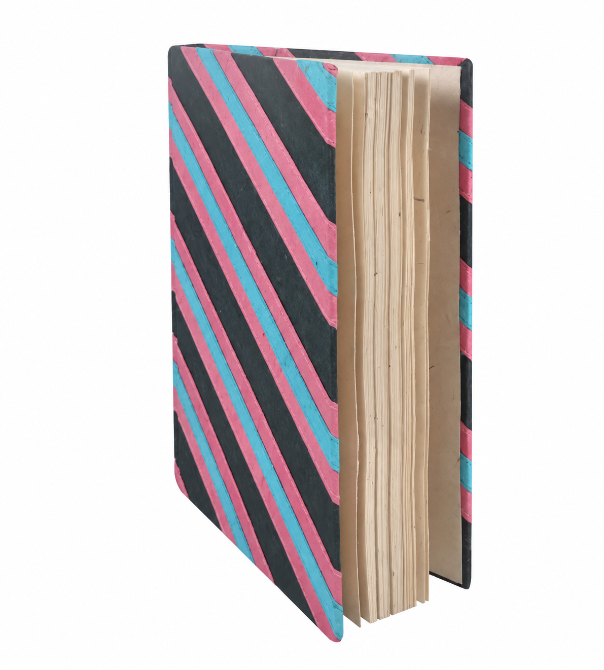 Striped Lokta-paper journal
