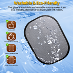 Washable reusable electrostatic pet hair removal glove with large cleaning surface