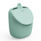 Magnetic silicone dog treat pouch with wide opening and waist clip