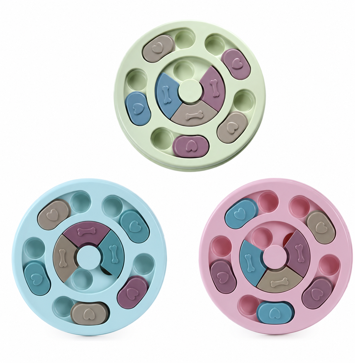Dog puzzle feeder color options