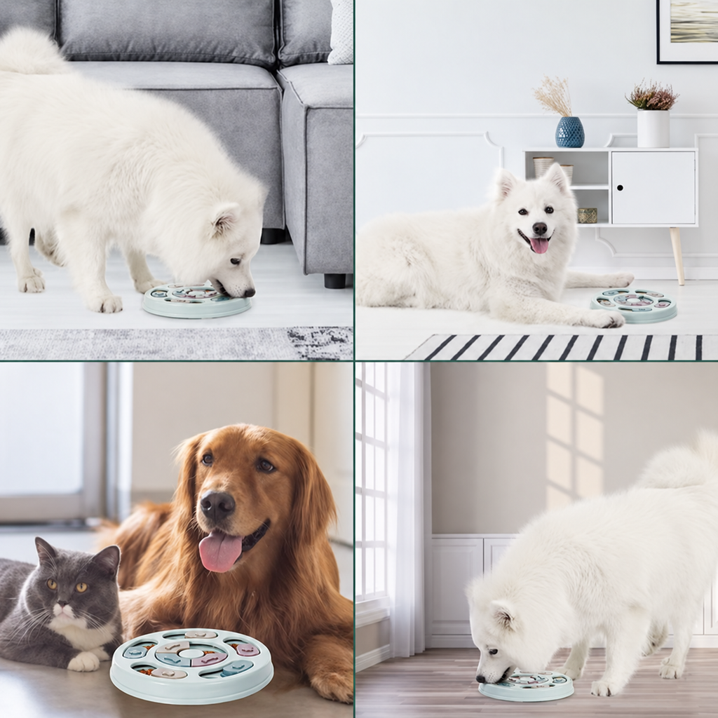 Dog puzzle feeder lifestyle gallery