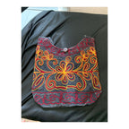 Black Ember Embroidered Hobo Bag clean product detail 1