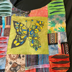 Butterfly Garden Patchwork Hobo Bag clean product detail 2