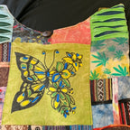 Butterfly Garden Patchwork Hobo Bag clean product detail 3