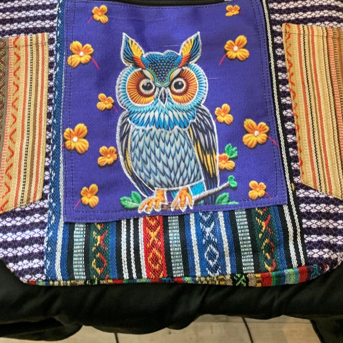 Midnight Owl Woven Hobo Bag clean product detail 4