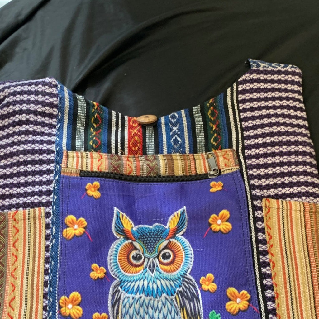 Midnight Owl Woven Hobo Bag clean product detail 3