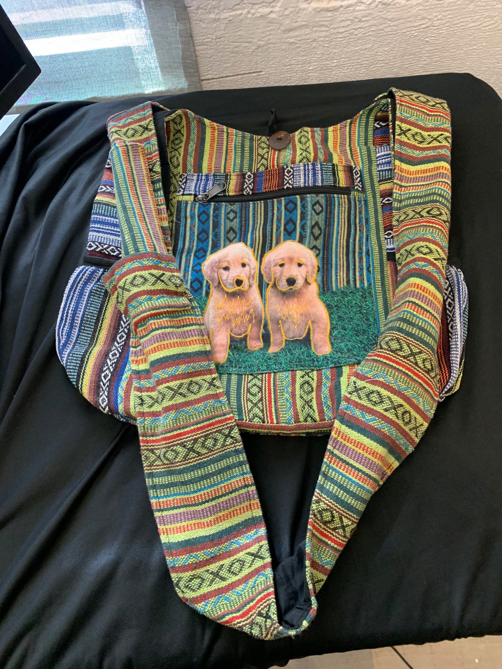 Himalayan Twin Pups Woven Hobo Bag product photo 2