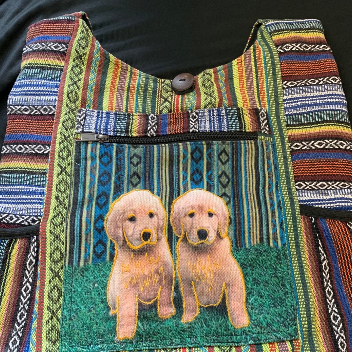 Himalayan Twin Pups Woven Hobo Bag clean product detail 2