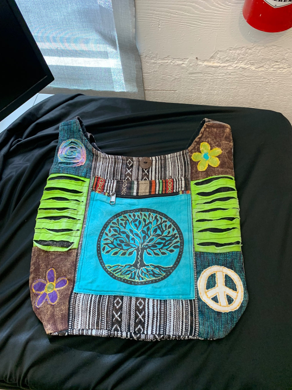 Himalayan Tree of Life Patchwork Hobo Bag product photo 1