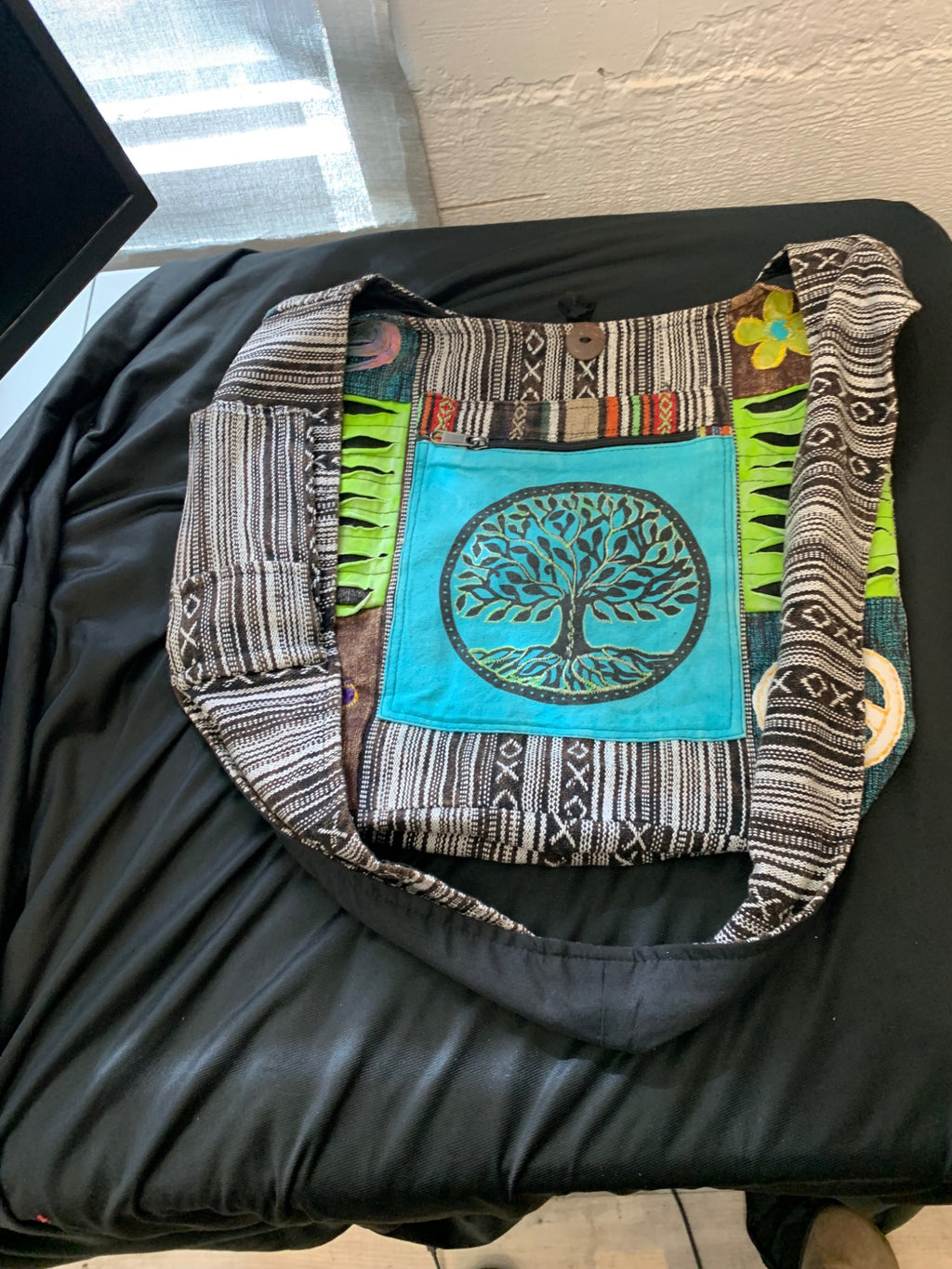 Himalayan Tree of Life Patchwork Hobo Bag product photo 3