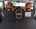 Close-up of the car hammock mesh window and storage pockets