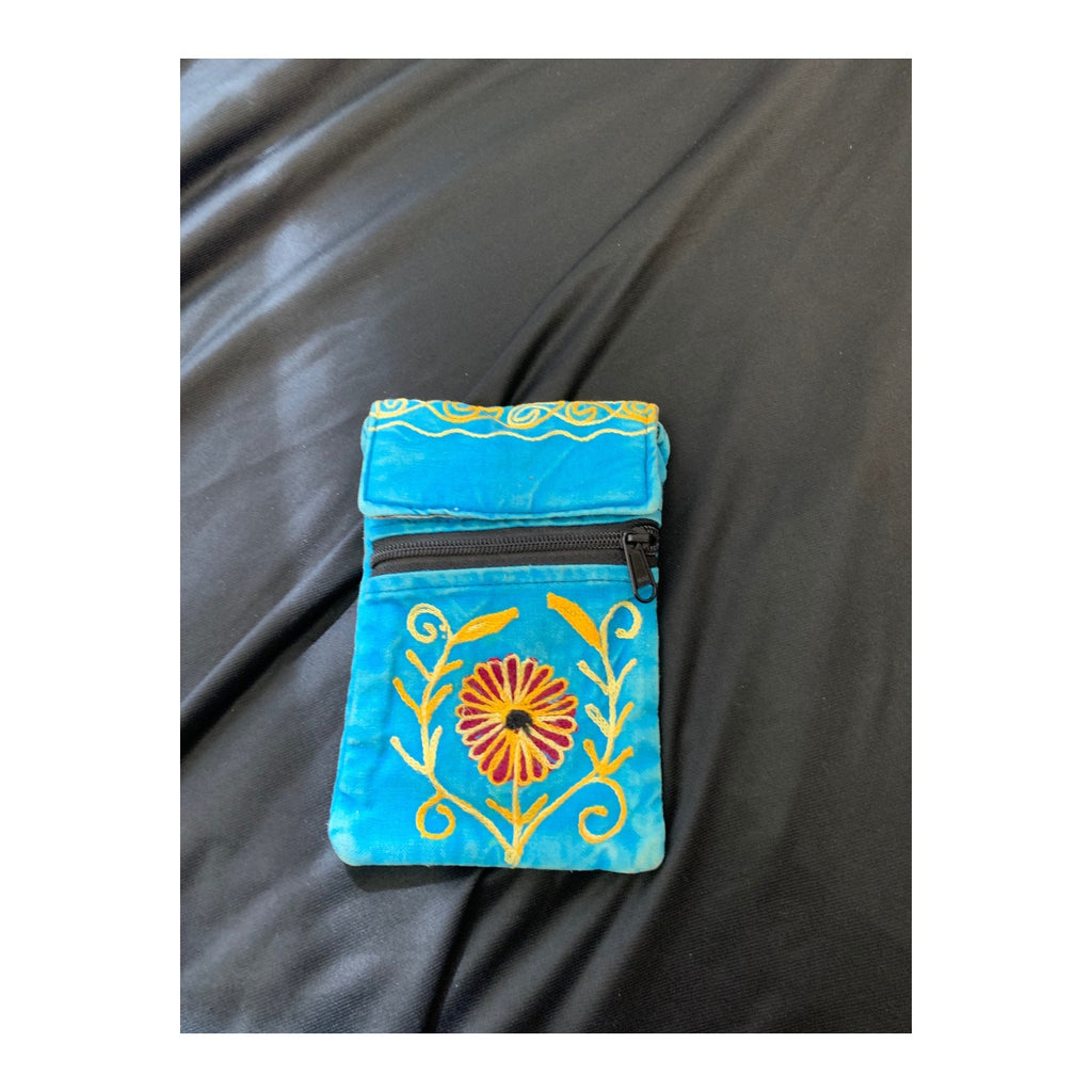 Earth Divas Turquoise Flower Mini Crossbody Bag clean product view
