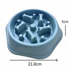 Blue slow-feeder dog bowl dimensions